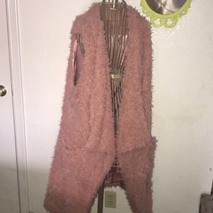 Long fur vest